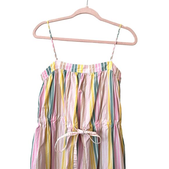 GANNI Stripe Tie Waist Midi Dress Sz 38 (US 6) - Picture 4 of 6